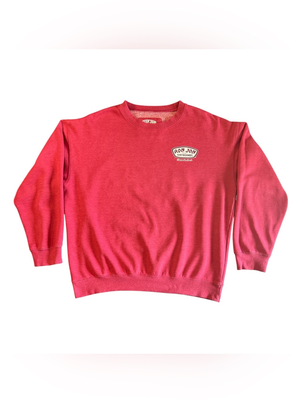 Ron Jon Surf Shop - Vintage Style Red Pullover Graphic Crewneck Sweatshirt - LRG